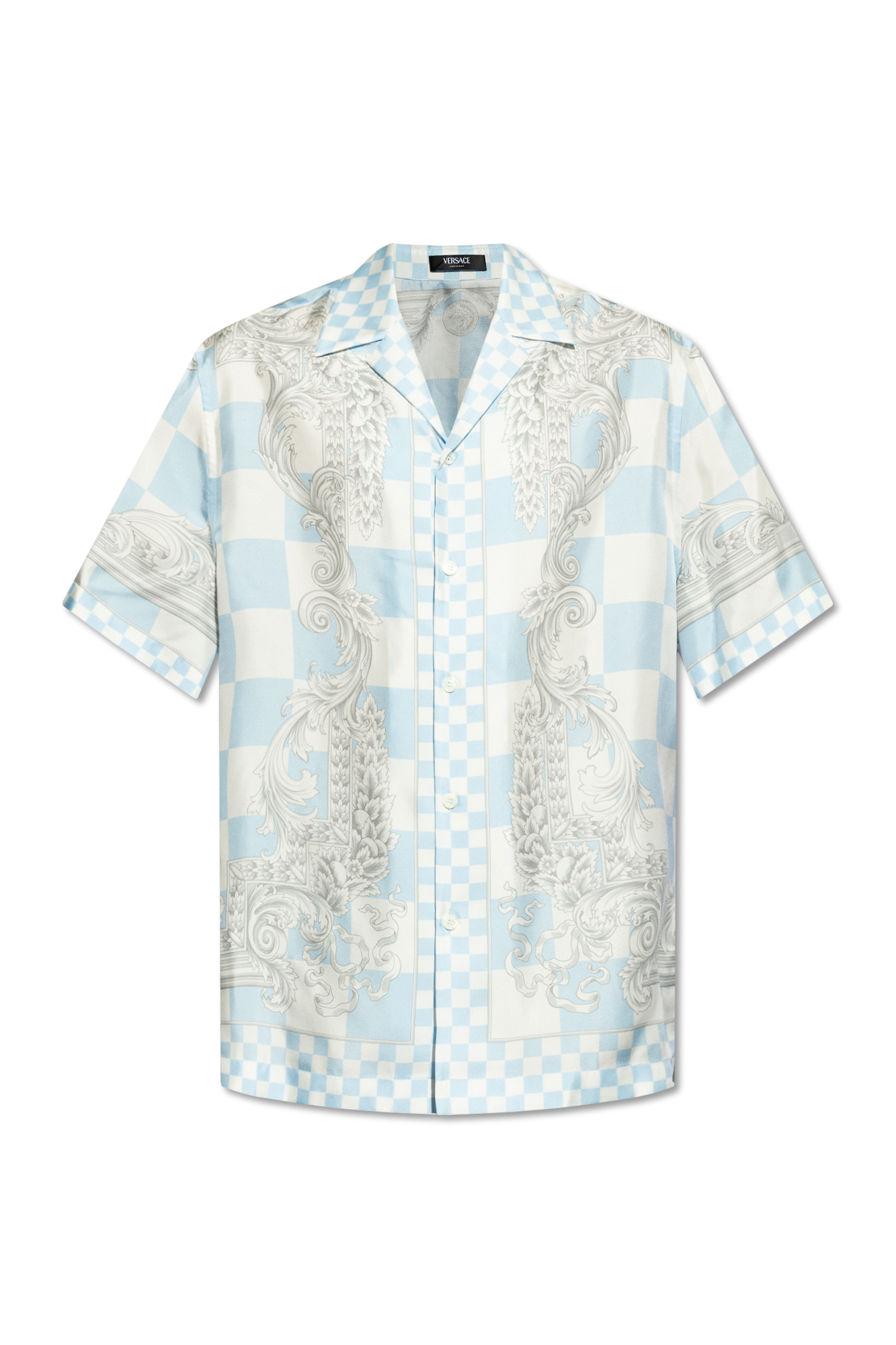 Men's Clothing | Versace Silk shirt with short sleeves